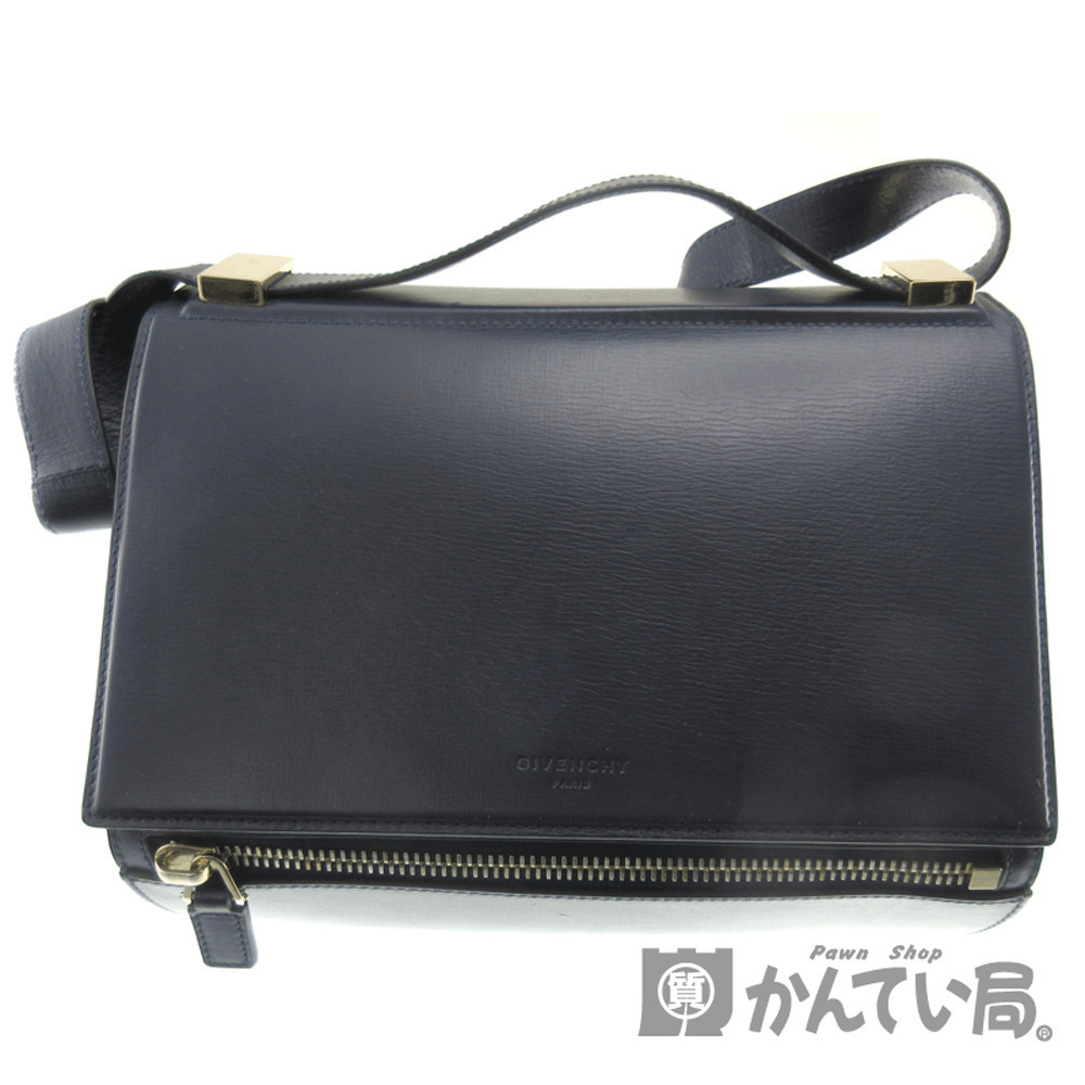 GIVENCHY Bag Pandora Handbag Shoulder Leather Navy Blue